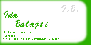 ida balajti business card